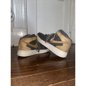 RARE Nike Air Force 1 07 Mid Leather Premium 857666-001 Women Size US 7 🚚✅